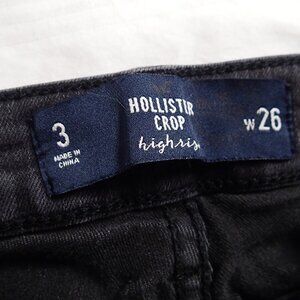 Hollister Crop High Rise Black JEans Size 3